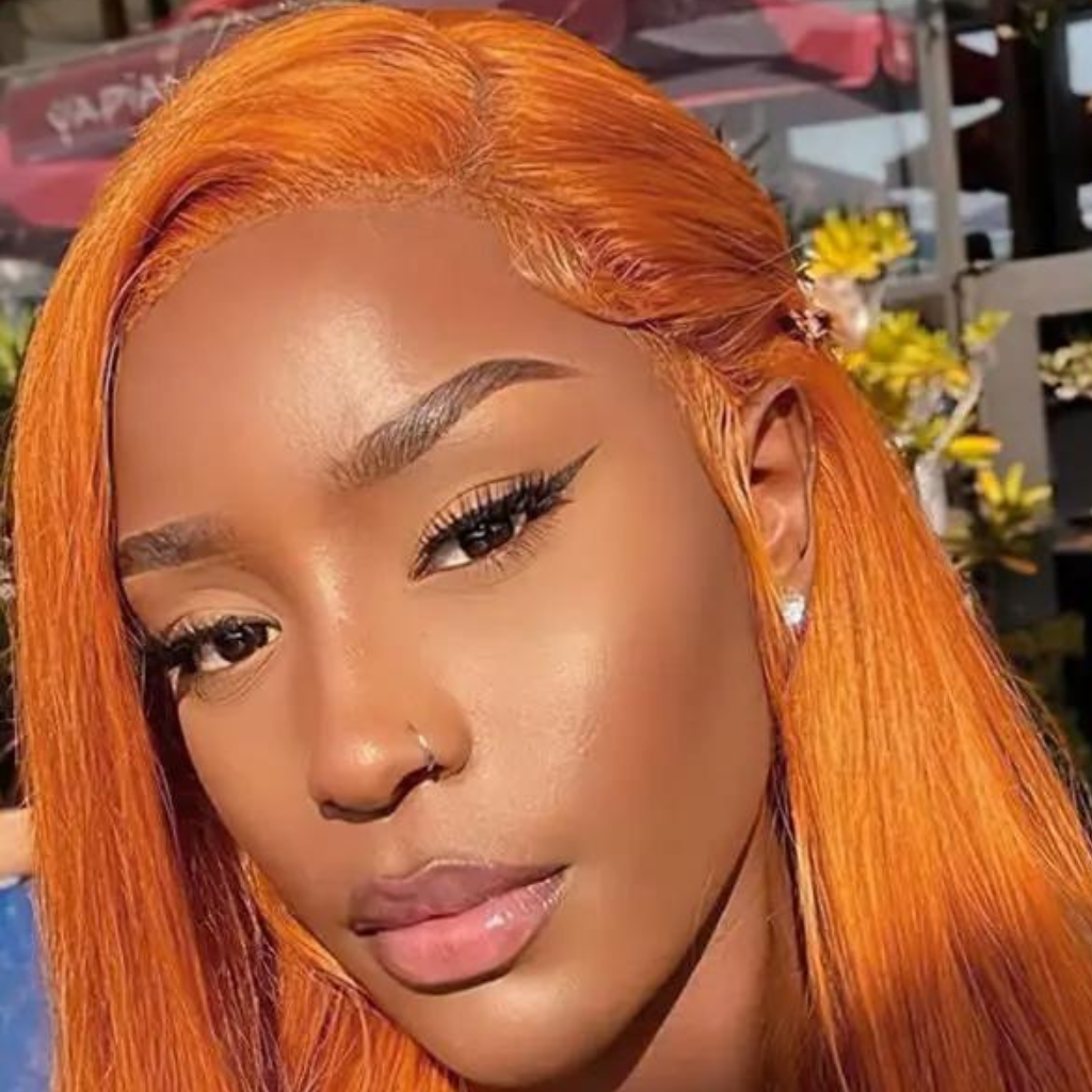 Orange Ginger Lace Front Wig Human Hair, 13x6 Hd Lace Frontal Pre Plucked