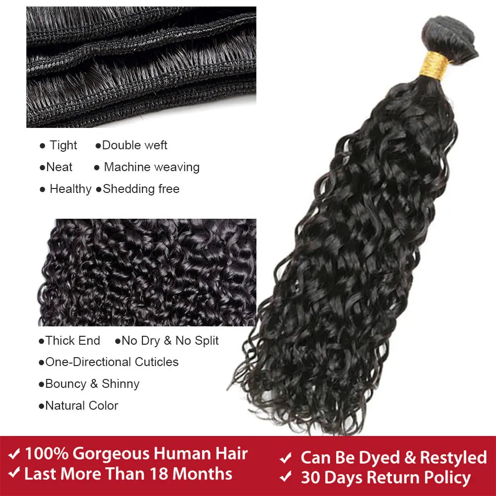 Deep Wave Bundles, 3 Pack Hair Bundle