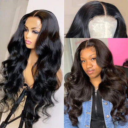 Body Wave Human Hair 13X4 Lace Front Wig Pre Plucked