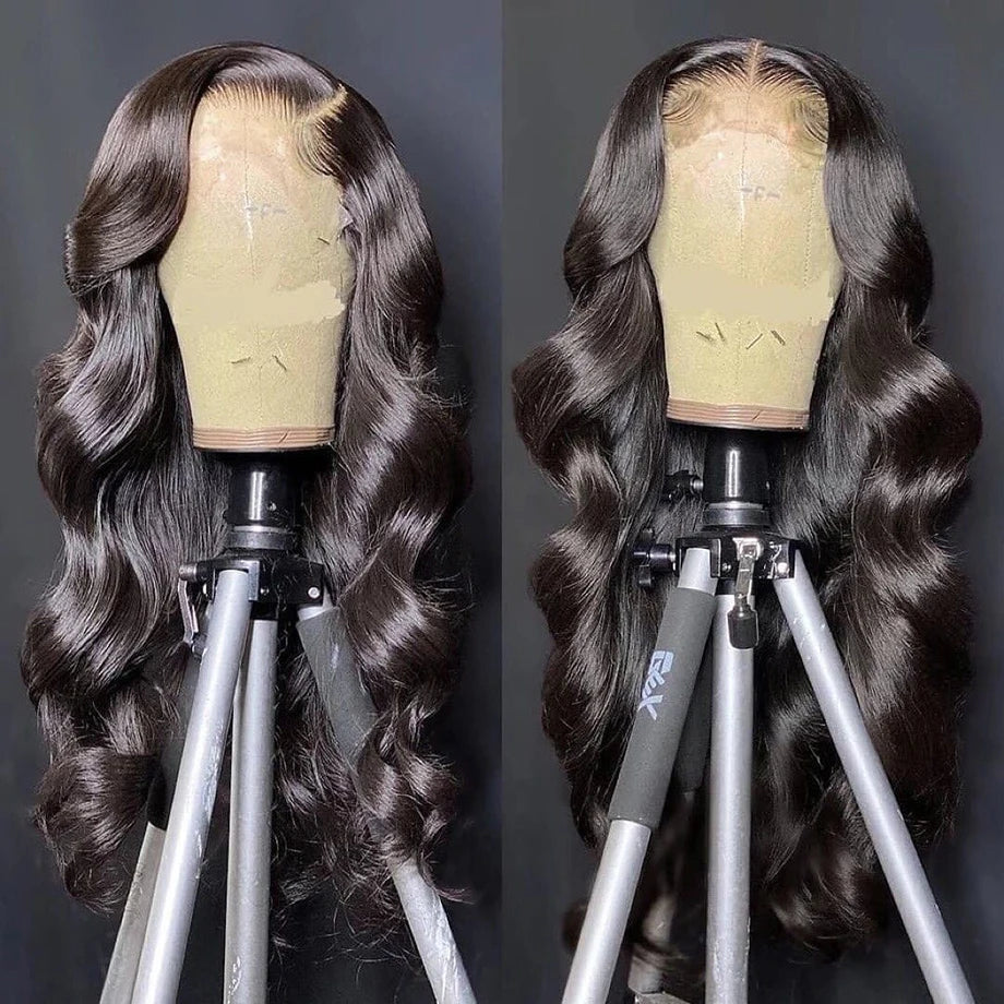 Body Wave Human Hair 13X4 Lace Front Wig Pre Plucked