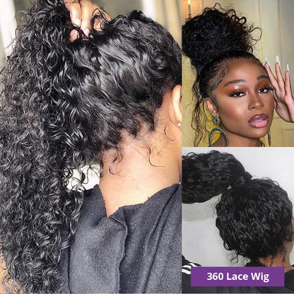 Water Wave Lace Front Wig, 4x4 or 5x5 Lace Closure Wig, 13x4 or 13x6 Hd Lace Frontal 360
