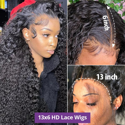 Water Wave Lace Front Wig, 4x4 or 5x5 Lace Closure Wig, 13x4 or 13x6 Hd Lace Frontal 360