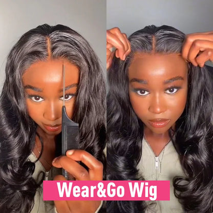 Body Wave Lace Closure Wig Glueless  Human Hair Ready To Wear Wig