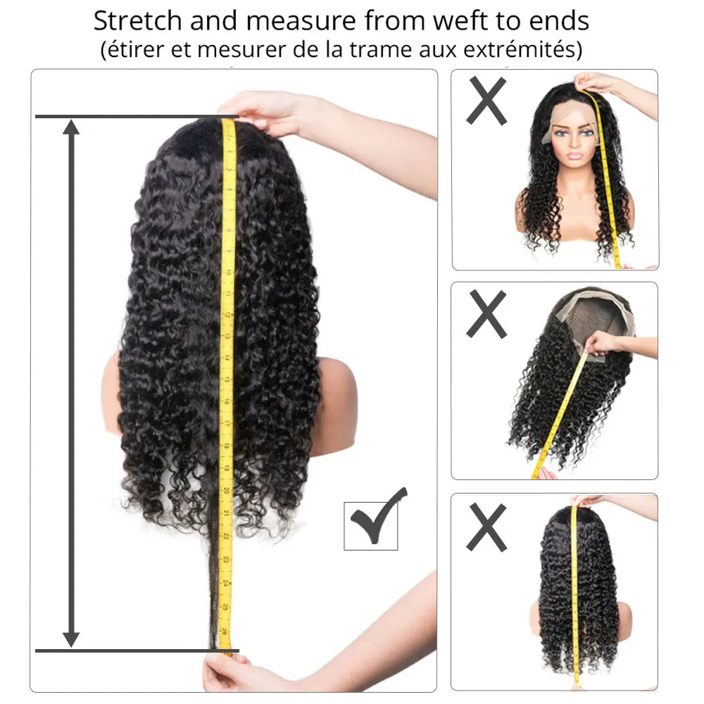Water Wave Lace Front Wig, 4x4 or 5x5 Lace Closure Wig, 13x4 or 13x6 Hd Lace Frontal 360