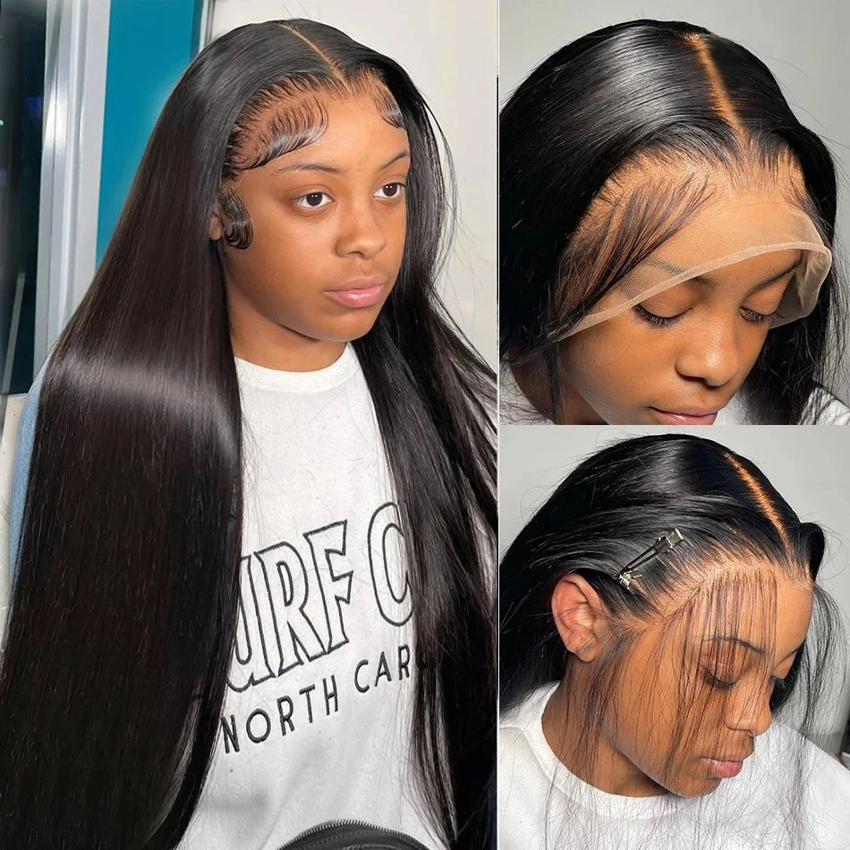 Bone Straight Lace Front HD Lace Pre Pluck Human Hair Wigs 13x4 or 13X6 Lace