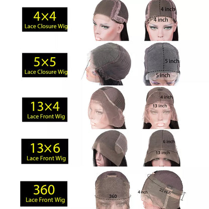 Water Wave Lace Front Wig, 4x4 or 5x5 Lace Closure Wig, 13x4 or 13x6 Hd Lace Frontal 360