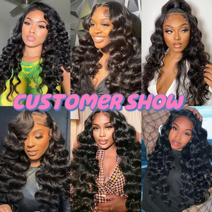 Malaysian Virgin Human Hair 3 Bundles, Loose Wave Bundles With Lace Frontal Closure 13X4 or 4X4