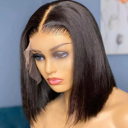 Pre Plucked Brazilian Straight lace front human hair Wig 13X4 or 4x4