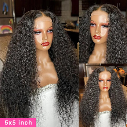 Water Wave Lace Front Wig, 4x4 or 5x5 Lace Closure Wig, 13x4 or 13x6 Hd Lace Frontal 360