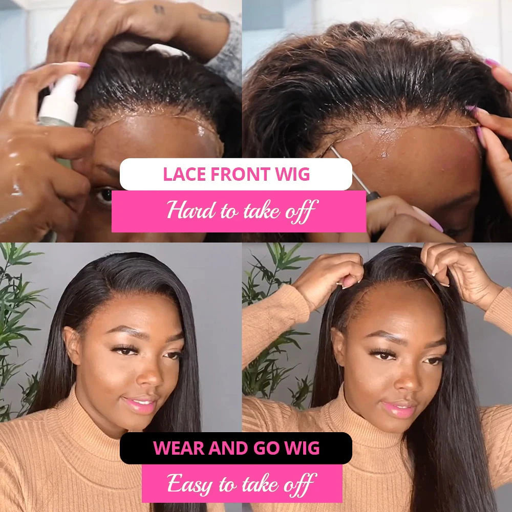 Wear And Go Glueless Brazilian Straight Wig