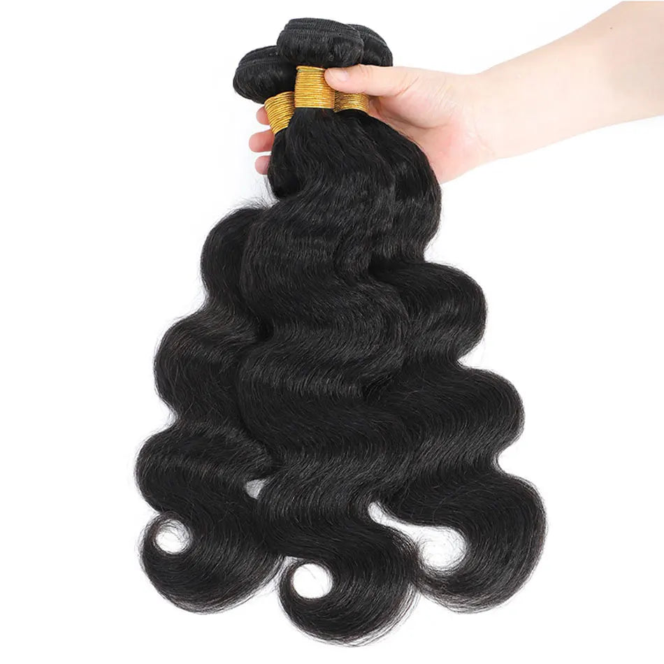 Brazilian Kinky Body Wave Bundles Natural Color